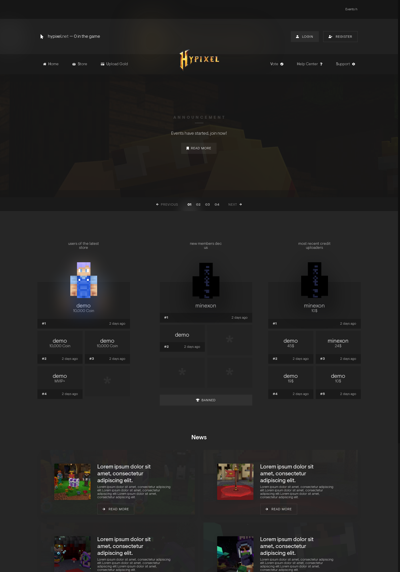 MineXON - Theme Darken