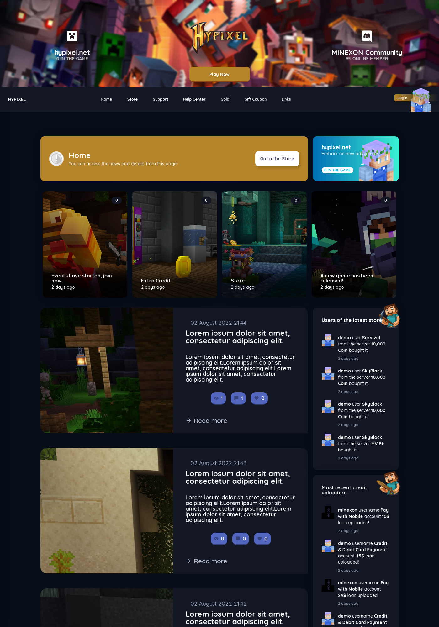 MineXON - Theme Sitary